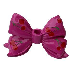 New Purple Cherry Bow Bowknot Bowtie Candlestick Holder Girly Valentine’s Day
